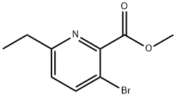 2-Pyridinecarboxylic acid, 3-bromo-6-ethyl-, methyl ester Struktur