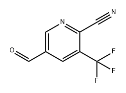 2-Pyridinecarbonitrile, 5-formyl-3-(trifluoromethyl)- Struktur