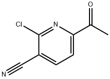 3-Pyridinecarbonitrile, 6-acetyl-2-chloro- Struktur