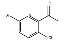 Ethanone, 1-(6-bromo-3-chloro-2-pyridinyl)- Struktur