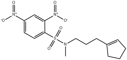 Benzenesulfonamide, N-[3-(1-cyclopenten-1-yl)propyl]-N-methyl-2,4-dinitro- Struktur