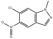 1H-Indazole, 6-chloro-1-methyl-5-nitro- Struktur