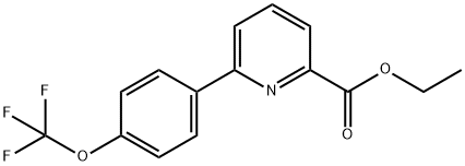 Ethyl 6-(4-(trifluoromethoxy)phenyl)picolinate Struktur