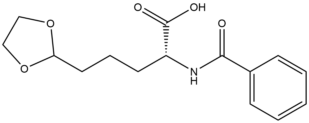 1,3-Dioxolane-2-pentanoic acid, α-(benzoylamino)-, (αR)-