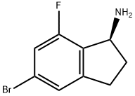 1H-Inden-1-amine, 5-bromo-7-fluoro-2,3-dihydro-, (1S)- Struktur