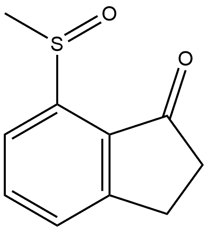 7-(methylsulfinyl)-2,3-dihydro-1H-inden-1-one Struktur