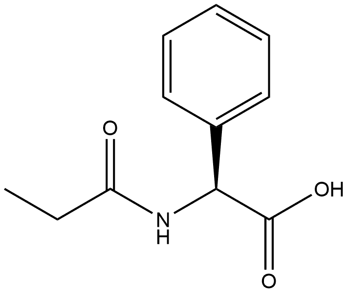 Benzeneacetic acid, α-[(1-oxopropyl)amino]-, (αS)- Struktur