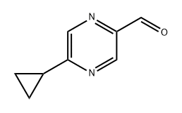 2-Pyrazinecarboxaldehyde, 5-cyclopropyl- Struktur