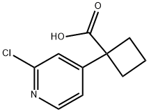 1-(2-chloropyridin-4-yl)cyclobutane-1-carboxylic
acid Struktur