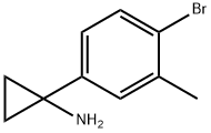 1-(4-bromo-3-methylphenyl)cyclopropan-1-amine Struktur