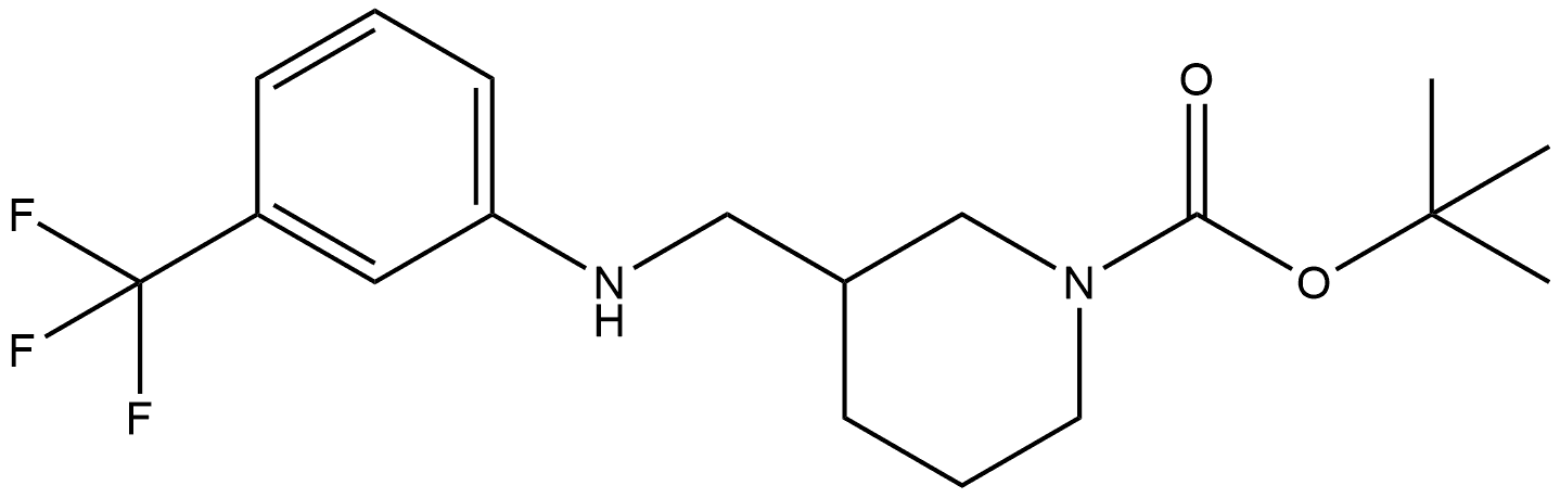 1-BOC-3-[(3-TRIFLUOROMETHYL-PHENYLAMINO)-METHYL]-PIPERIDINE Struktur