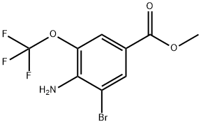 Methyl 4-amino-3-bromo-5-(trifluoromethoxy)benzoate Struktur