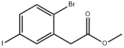 Benzeneacetic acid, 2-bromo-5-iodo-, methyl ester Struktur