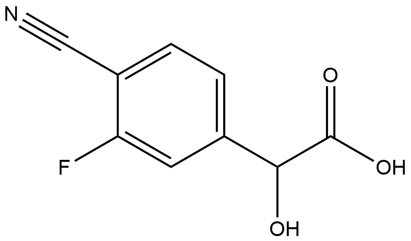 4-Cyano-3-fluoromandelic acid Struktur