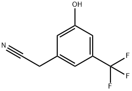 3-Hydroxy-5-(trifluoromethyl)phenylacetonitrile Struktur