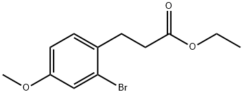 Benzenepropanoic acid, 2-bromo-4-methoxy-, ethyl ester Struktur