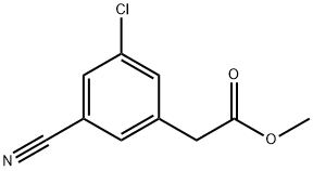 Benzeneacetic acid, 3-chloro-5-cyano-, methyl ester Struktur