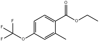 Benzoic acid, 2-methyl-4-(trifluoromethoxy)-, ethyl ester Struktur