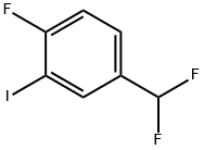 Benzene, 4-(difluoromethyl)-1-fluoro-2-iodo- Struktur