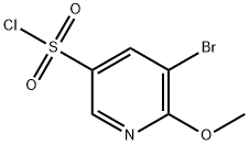 3-Bromo-2-methoxypyridine-5-sulfonyl chloride Struktur