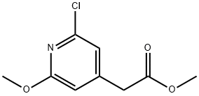 4-Pyridineacetic acid, 2-chloro-6-methoxy-, methyl ester Struktur