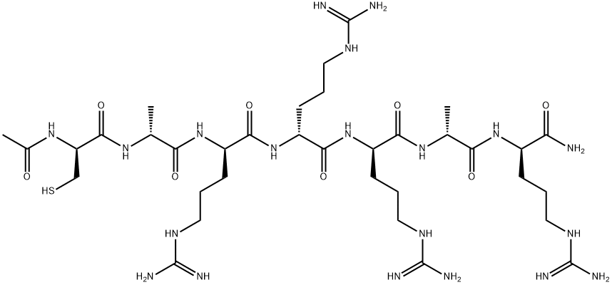 D-Argininamide, N-acetyl-D-cysteinyl-D-alanyl-D-arginyl-D-arginyl-D-arginyl-D-alanyl- Struktur