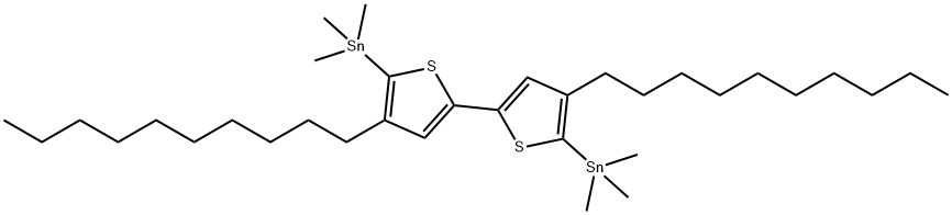 (4,4'-didecyl-2,2'-bithiophene-5,5'-diyl)bis(trimethylstannane) Struktur