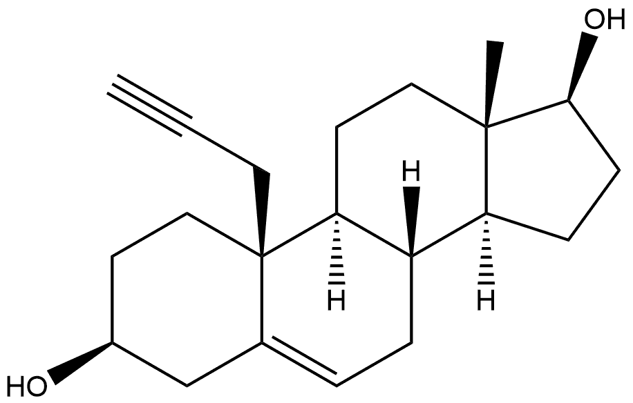 Estr-5-ene-3,17-diol, 10-(2-propynyl)-, (3β,17β)- (9CI) Struktur