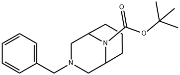 3,9-Diazabicyclo[3.3.1]nonane-9-carboxylic acid, 3-(phenylmethyl)-, 1,1-dimethylethyl ester Struktur