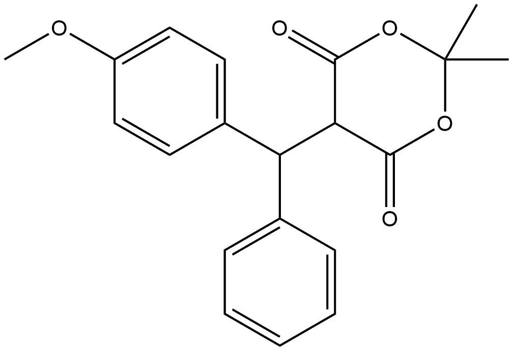 1,3-Dioxane-4,6-dione, 5-[(4-methoxyphenyl)phenylmethyl]-2,2-dimethyl- Struktur