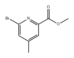 2-Pyridinecarboxylic acid, 6-bromo-4-methyl-, methyl ester Struktur