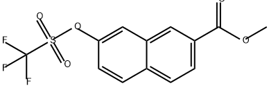 2-Naphthalenecarboxylic acid, 7-[[(trifluoromethyl)sulfonyl]oxy]-, methyl ester Struktur