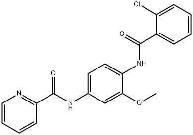 2-Pyridinecarboxamide, N-[4-[(2-chlorobenzoyl)amino]-3-methoxyphenyl]- Struktur