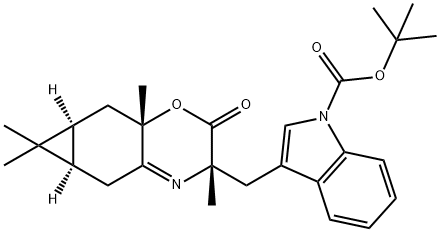 1H-Indole-1-carboxylic acid, 3-[[(3S,5aR,6aS,7aS)-2,3,5,5a,6,6a,7,7a-octahydro-3,6,6,7a-tetramethyl-2-oxocyclopropa[g]-1,4-benzoxazin-3-yl]methyl]-, 1,1-dimethylethyl ester