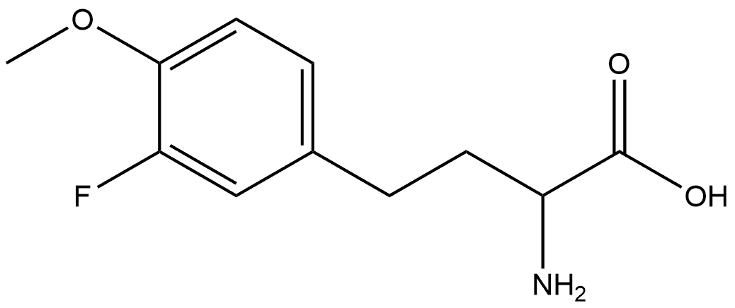 2-amino-4-(3-fluoro-4-methoxyphenyl)butanoic acid Struktur