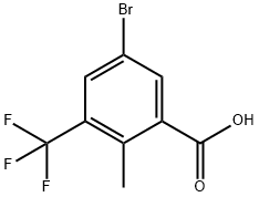 5-Bromo-2-methyl-3-
(trifluoromethyl)benzoic acid Struktur