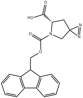 N-Fmoc-L-proline-4-spiro-3-(3H-diazirine) Struktur