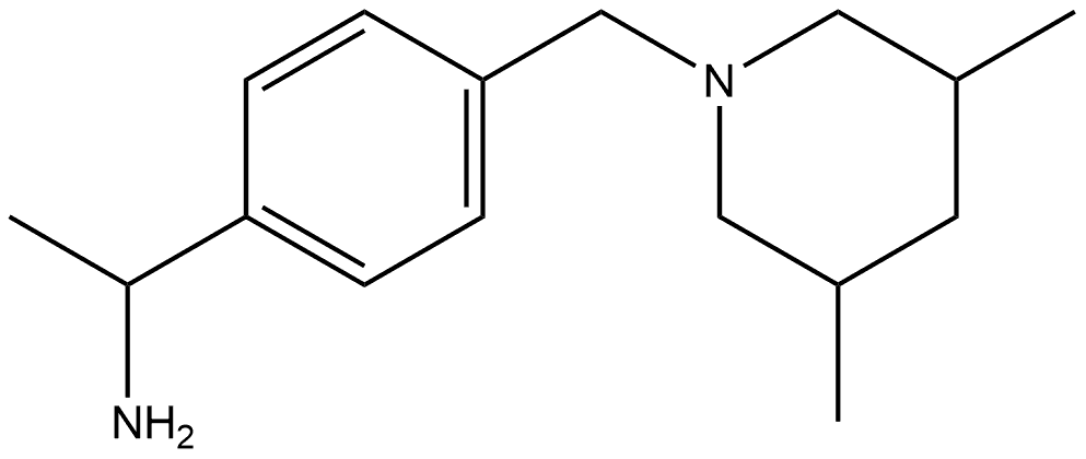 4-[(3,5-Dimethyl-1-piperidinyl)methyl]-α-methylbenzenemethanamine Struktur