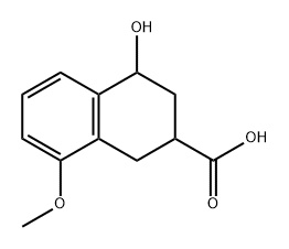 2-Naphthalenecarboxylic acid, 1,2,3,4-tetrahydro-4-hydroxy-8-methoxy- Struktur