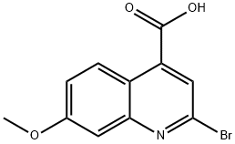 4-Quinolinecarboxylic acid, 2-bromo-7-methoxy- Struktur