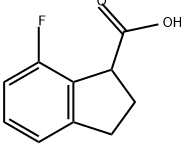 7-fluoro-2,3-dihydro-1H-indene-1-carboxylic acid Struktur