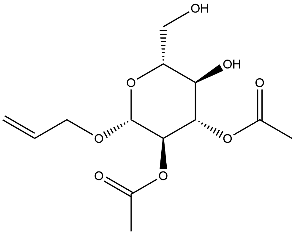 β-D-Glucopyranoside, 2-propen-1-yl, 2,3-diacetate Struktur