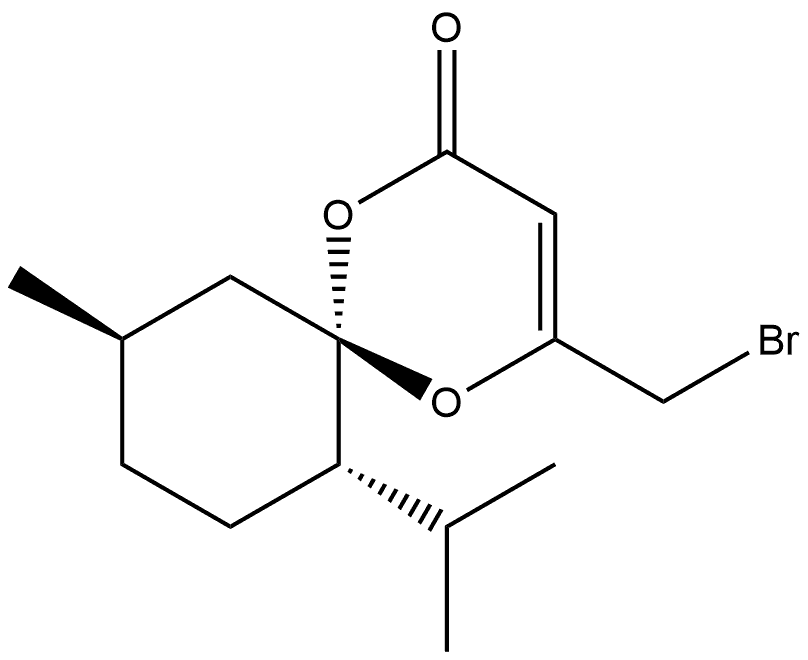 1,5-Dioxaspiro[5.5]undec-3-en-2-one, 4-(bromomethyl)-10-methyl-7-(1-methylethyl)-, [6S-(6α,7α,10β)]- (9CI)