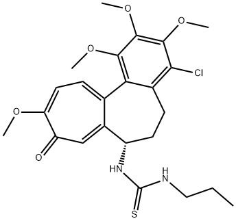 4-chloro-N-(n-propylthiocarbamoyl)deacetyl colchicine Struktur