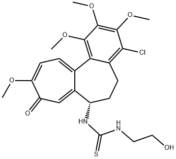 4-chloro-N-[(2-hydroxyethyl)thiocarbamoyl]deacetyl colchicine Struktur