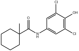 Cyclohexanecarboxamide, N-(3,5-dichloro-4-hydroxyphenyl)-1-methyl- Struktur