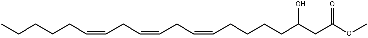 Methyl 3(R,S)-Hydroxy-8(Z),11(Z),14(Z)-eicosatrienoate Struktur