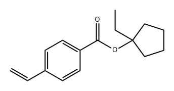 Benzoic acid, 4-ethenyl-, 1-ethylcyclopentyl ester Struktur