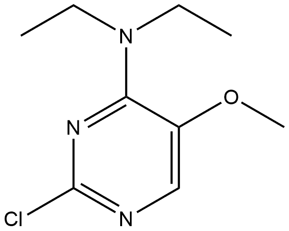 (2-chloro-5-methoxy-pyrimidin-4-yl)-diethyl-amine Struktur