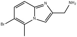 1-{6-bromo-5-methylimidazo[1,2-a]pyridin-2-yl}methanamine Struktur